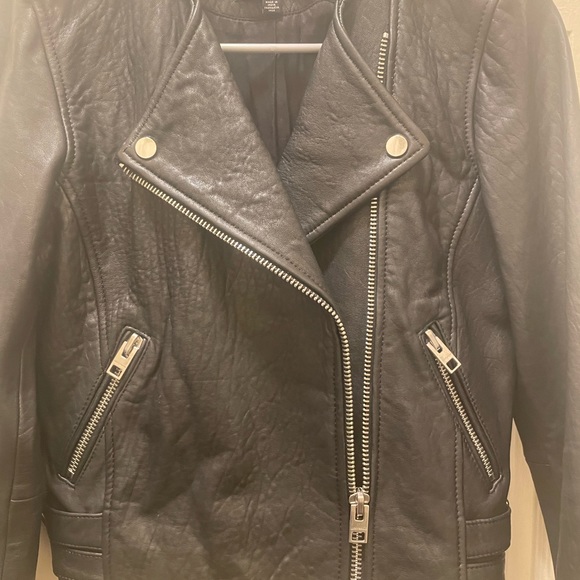 NWOT Lucky Brand 100% Leather Moto Jacket - Picture 6 of 7